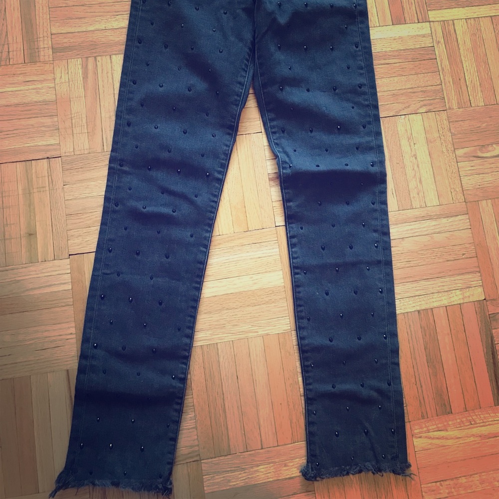 Rhinestone high waisted jeans